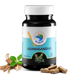 Ashwagandha Herbal Capsules - 60 Caps, 7% Withanolides for Stress Reli