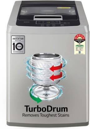 LG 8 kg 5 Star with Smart Inverter Technology, TurboDrum and Smart Dia