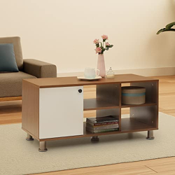 Green Soul Solitude Engineered Wood Coffee Table (Lorraine Walnut Brow
