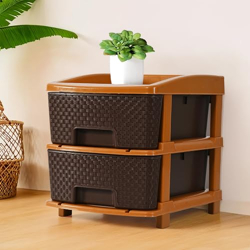 Kuber Industries 2-Layer & 19 Ltr Plastic Drawer Storage Organiser | M