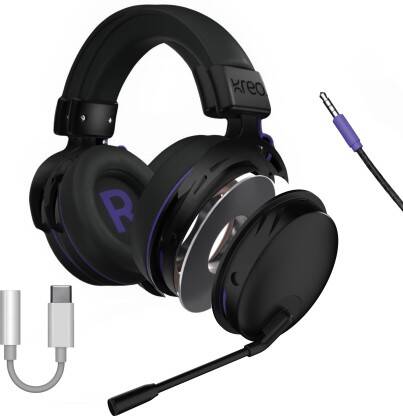 Kreo Beluga v2 3.5mm and USB C Wired Gaming Headphone with Mic for Mob
