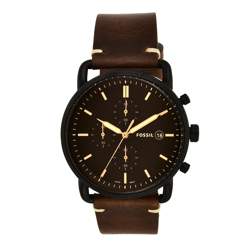 Fossil Men Leather Straps Analogue Chronograph Watch - FS5403_SOR