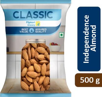 Classic Independence Almonds by Flipkart Grocery(500 g)