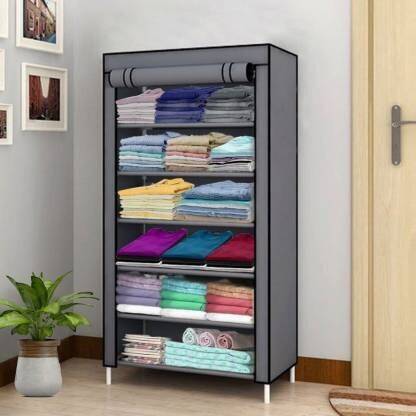 Ryuga GREENO metal lock provided shoe rack PP Collapsible Wardrobe(Fin