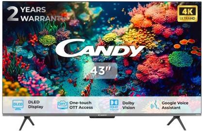 CANDY 109 cm (43 inch) Ultra HD (4K) LED Smart Google TV(CA43C9UG)
