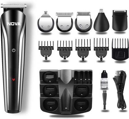 NOVA NG 1152-05 USB TRIMMER 60 MIN RUNTIME 9 LENGTH SETTINGS(GREY, BL