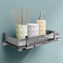 PRIMAX STAINLESS STEEL NICKEL, CHROME BATHROOM SHELF ACCESSORIES (SILV