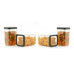 Entisia Elegant Container - Transparent Modern Airtight Plastic Storag