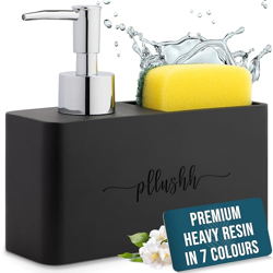 Soap Dispenser for Kitchen Sink (Black) - Dishwasher Liquid Dispenser