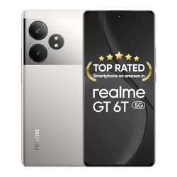 REALME GT 6T 5G (FLUID SILVER,12GB RAM+256GB STORAGE) | INDIA'S 1ST 7+