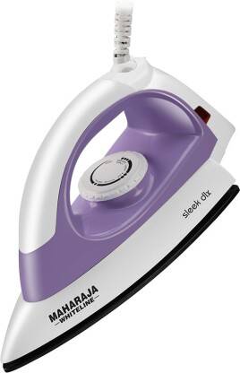 MAHARAJA WHITELINE SLEEK DLX 1000 W DRY IRON(PASTLE VIOLET & WHITE)