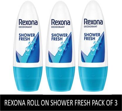 Rexona Shower Fresh Underarm Roll On Deodorant For Women (PO3) Deodora
