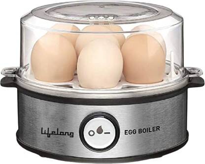 LIFELONG LLEB05 EGG BOILER EGG COOKER(SILVER, BLACK, 7 EGGS)