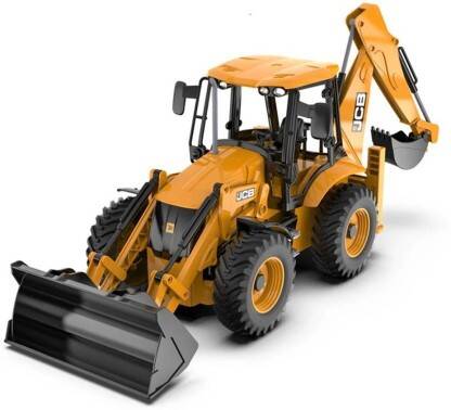 KIDZOY PLASTIC 2 IN 1 BULLDOZER AND EXCAVATOR CONSTRUCTION TOY VEHICLE