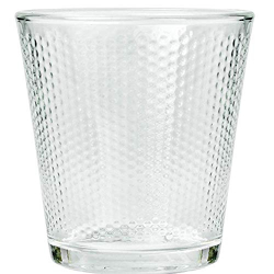 FRABJOUS CLEAR GLASS DIAMOND CHECKERS WHISKY GLASS JUICE GLASS GLASSES