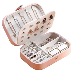 YouBella Jewellery Organiser PU Leather Zipper Portable Storage Box Ca