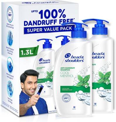 HEAD & SHOULDERS Cool Menthol Anti Dandruff Shampoo for Women & Men(1.