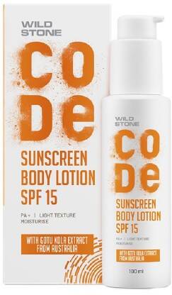 Wild Stone Sunscreen - SPF 15 PA+ CODE Sunscreen Body Lotion | Lightwe
