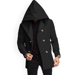 StyleCast x Revolte Men Stand Collar Overcoat