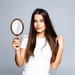 Creative Arts n Frames 9x19 cm Oval Hand Mirror with Handle for Cosmet