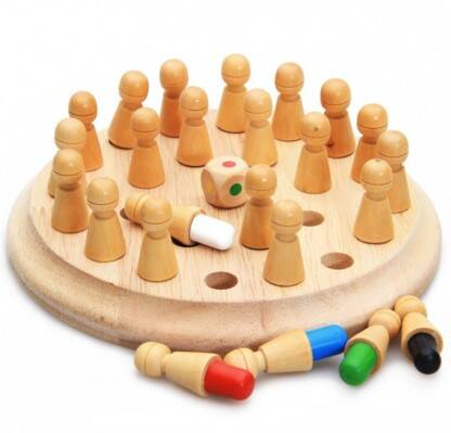 Clapjoy Wooden Memory Chess Game Educational Board Games