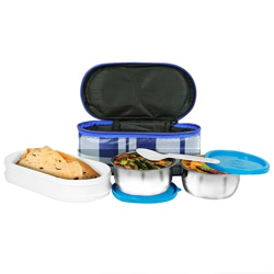 Storite 3 Olive Shape Prime Stainless Steel Lunch Insulated Tiffin Box