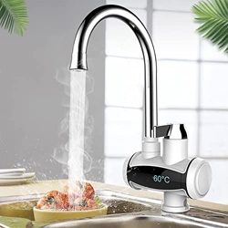 Drivanto Instant Electric Water Heater Faucet Tap Hot Tap Home-Kitchen