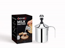 TEX-RO Coffee Frother Stainless Steel Manual Milk Frother for Coffee,