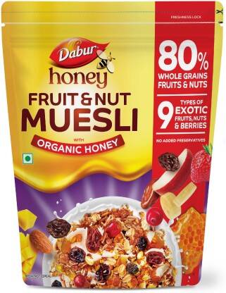 Dabur Honey Fruit & Nut Muesli with Organic Honey Pouch(750 g)