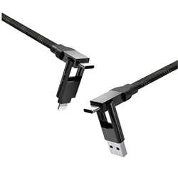URBN 4 in 1 Quad Cable | 100W PD | Apple MFi Certified Type C to Light