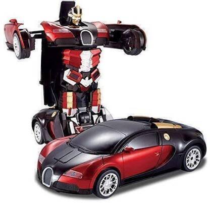 ZUNBELLA 2IN1 AUTOMATIC CONVERTIBLE TRANSFORMING ROBOT CAR TOY WITH LI