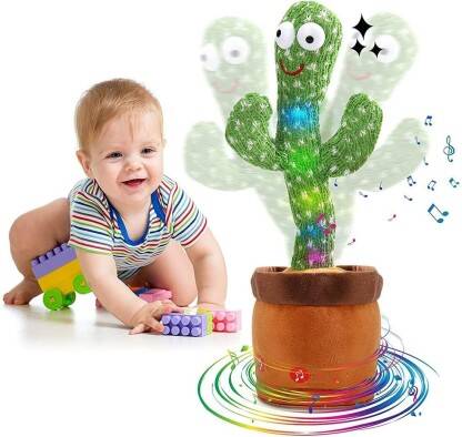 Aganta Dancing Cactus with Lights Up Talking Singing Toy Decoration Re