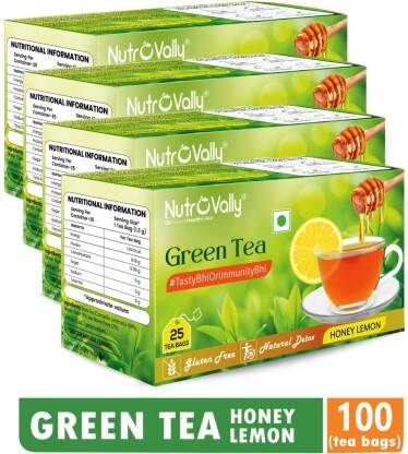 NutroVally Lemon Honey Green for weight loss with Premium green leaves