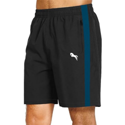 JUST RIDER Mens Regular Fit Shorts (in, Alpha, 2XL, Regular, Black & A