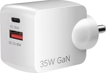 boAt 35 W GaN 3 A Wall Charger for Mobile(Crystal White)