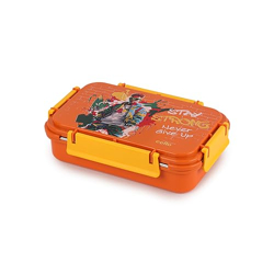 CELLO DELISH INSULATED LUNCH BOX, ORANGE | INNER STAINLESS STEEL COMPA