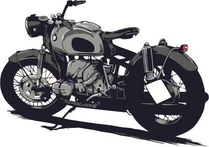 DIVINEDESIGNS 56 CM ROYAL BIKE STICKER ( SIZE :- 76 X 56 CM ) SELF ADH
