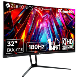 ZEBRONICS New Launch N32A 32 (80 cm) 1500R Curved Gaming Monitor, QHD