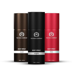 The Man Company Oud, Fire & Night Body Spray Combo Pack For Men | Prem