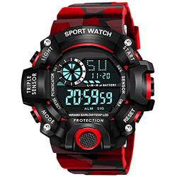 SELLORIA Digital Sports Multi Functional Black Dial Silicone Watch for
