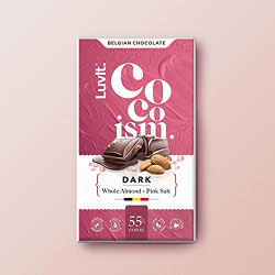 LuvIt. Cocoism Belgian Dark Chocolates | 55% Dark Cocoa With Whole Alm