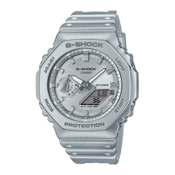 CASIO Men G-Shock GA-2100FF-8ADR Silver Ana-Digi Dial Silver Resin Str