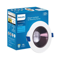 PHILIPS 7-Watt JB Black LED Spot Light | DecoBright LED Spot Light Wit