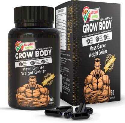 BEST CHOICE NUTRITION GROW BODY CAPSULE FOR WEIGHT GAIN, MUSCLE BUILDI