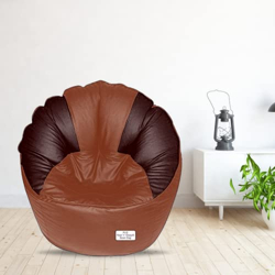 RnS Rest 'n' Sleep Bean Bag Cover Faux Leather Mudda Sofa Chair Filled