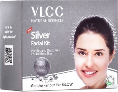 VLCC Silver Facial Kit - 60 g - For Skin Purifying Facial with Silver(