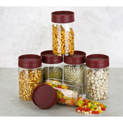 Clazkit Eazystack plastic Storage Jar With Air Tight Lid | For Storage