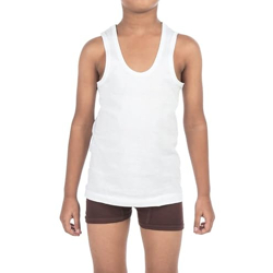 VIP Bonus Junior Kids Innerwear Round Neck Vest with Sleeves, Pure Cot