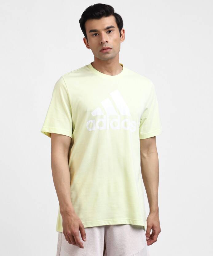 Men Typography Round Neck Pure Cotton Green T-Shirt