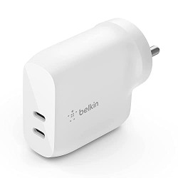 BELKIN 40W (20W + 20W) DUAL PORT USB-C PD WALL CHARGER | FAST CHARGING